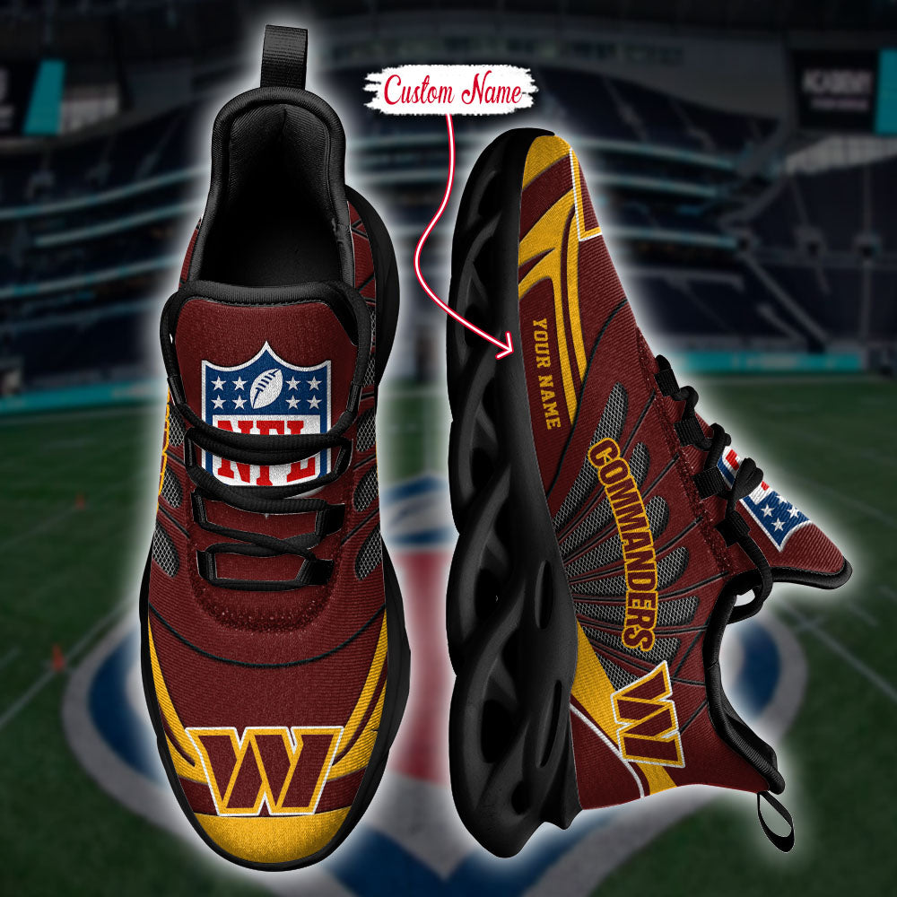Ideafootwear Washington Commanders NFL Max Soul Shoes Sneakers For Men And Women