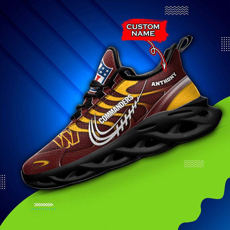 Ideafootwear Washington Commanders NFL Max Soul Shoes Sneakers For Men And Women