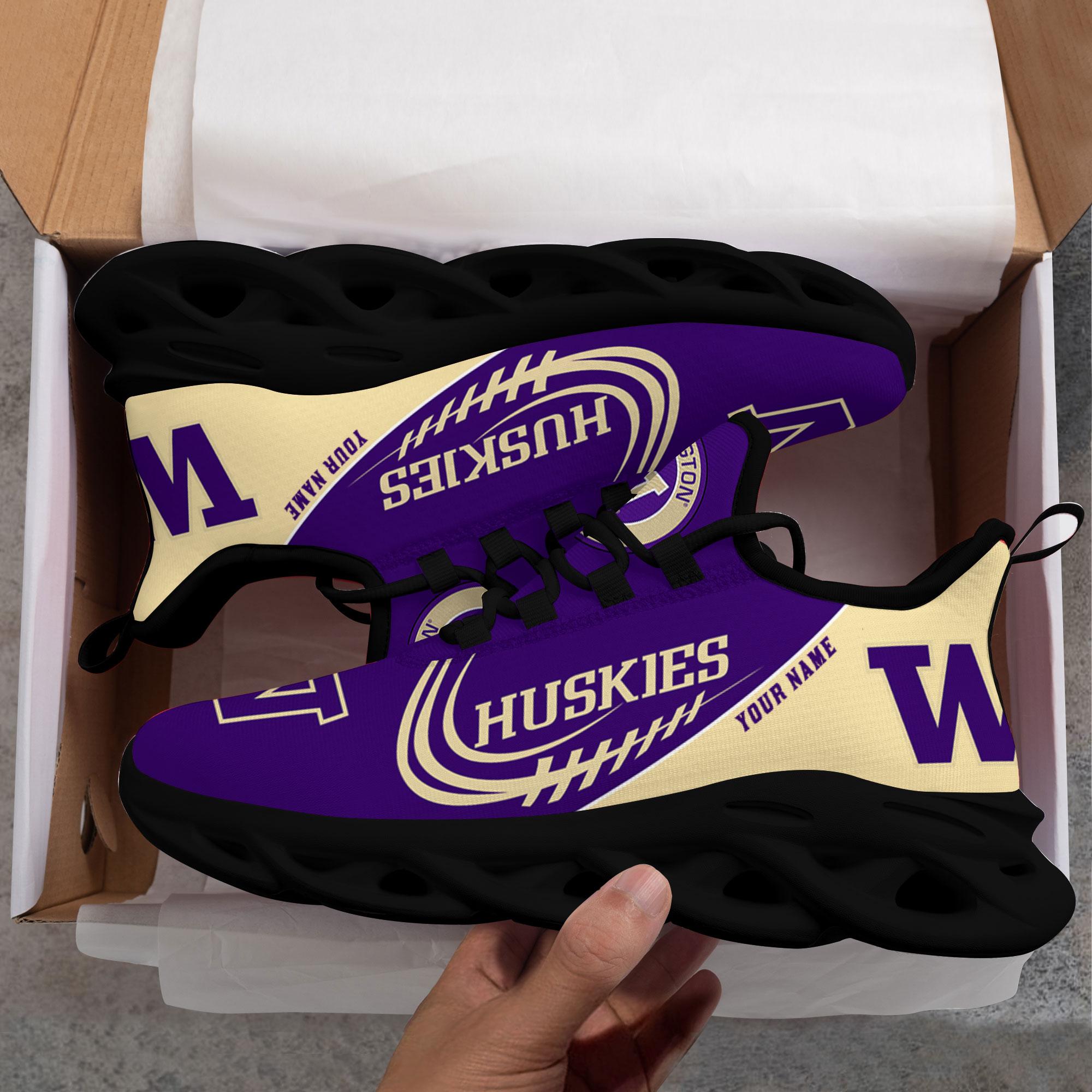 Ideafootwear Washington Huskies Max Soul Shoes Sneakers For Men And Women