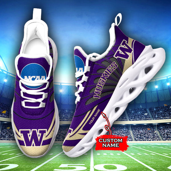 Ideafootwear Washington Huskies NCAA Max Soul Shoes Sneakers For Men And Women