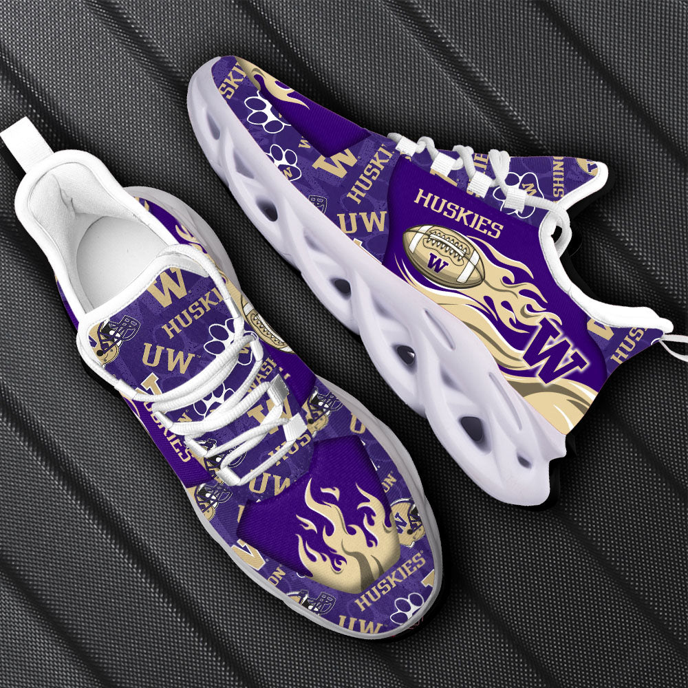 Ideafootwear Washington Huskies NCAA Max Soul Shoes Sneakers For Men And Women