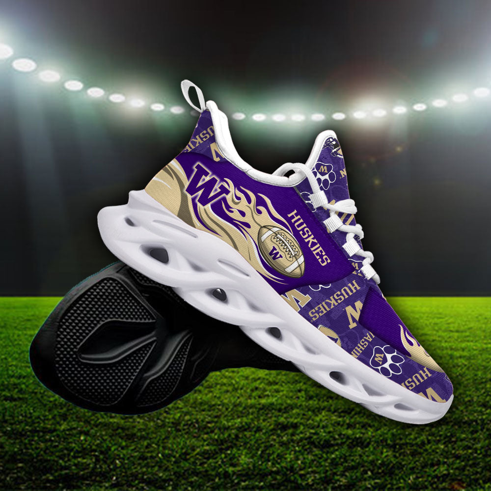 Ideafootwear Washington Huskies NCAA Max Soul Shoes Sneakers For Men And Women