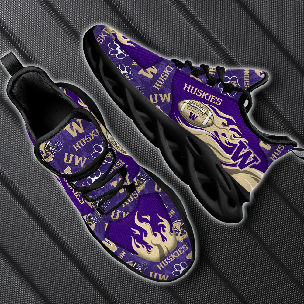 Ideafootwear Washington Huskies NCAA Max Soul Shoes Sneakers For Men And Women