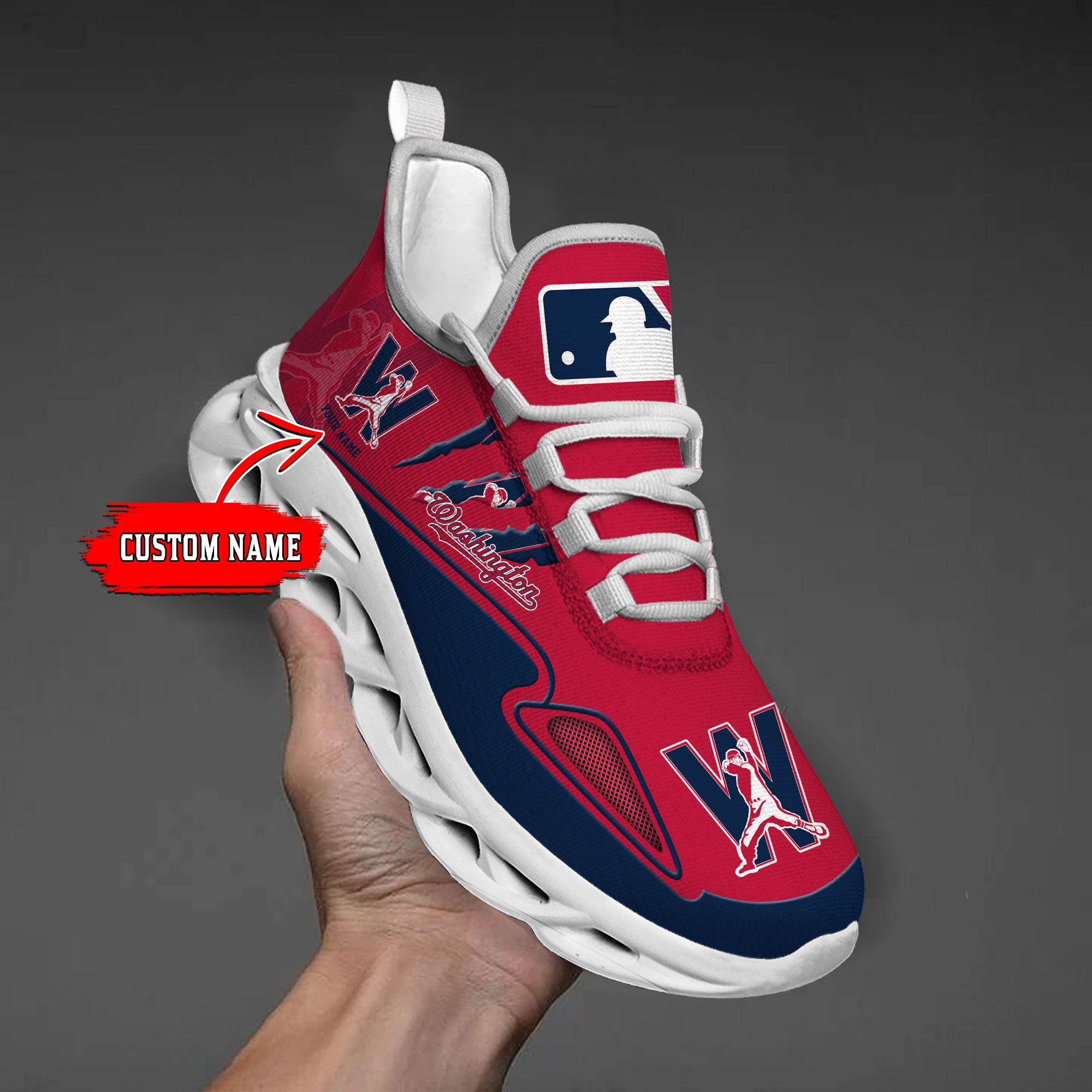 Ideafootwear Washington Nationals Max Soul Shoes Sneakers For Men And Women