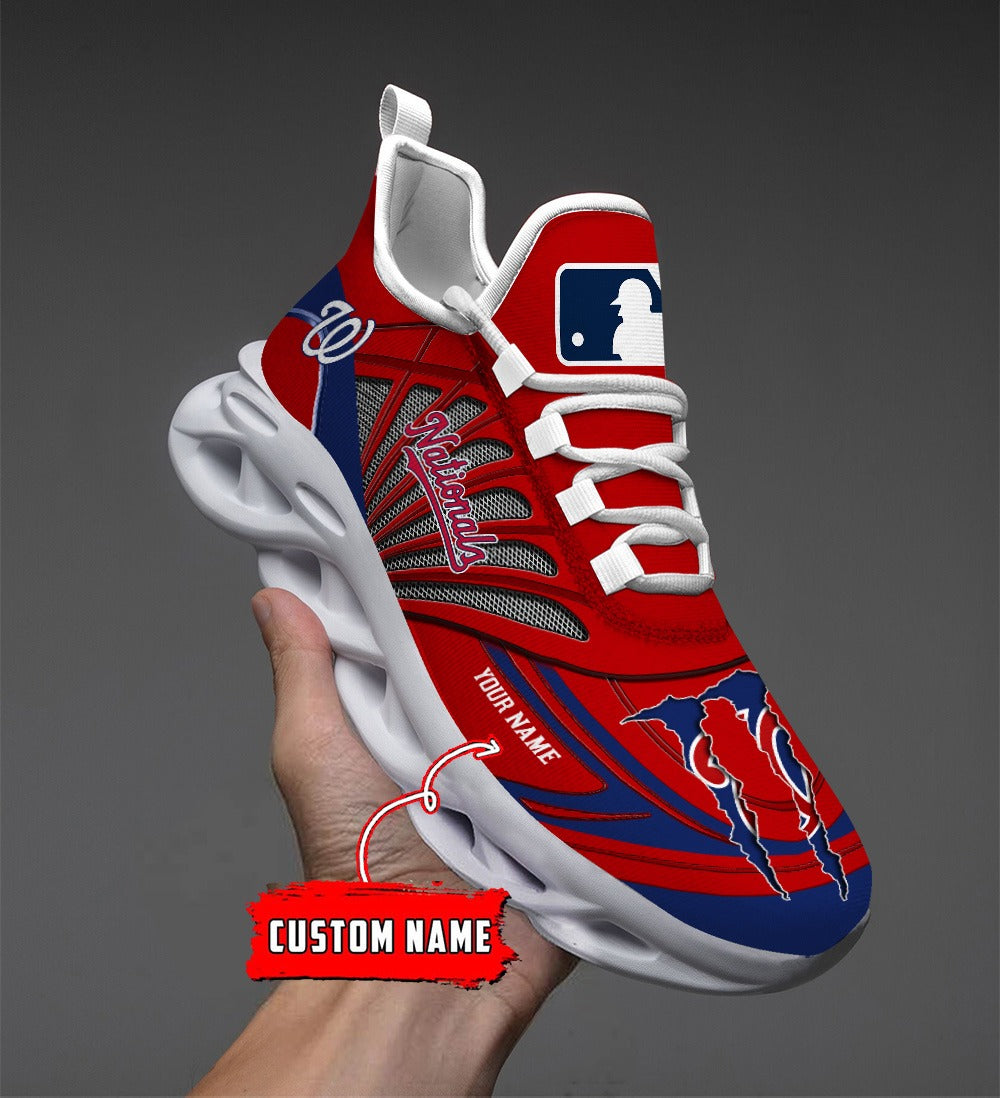 Ideafootwear Washington Nationals MLB Max Soul Shoes Sneakers For Men And Women