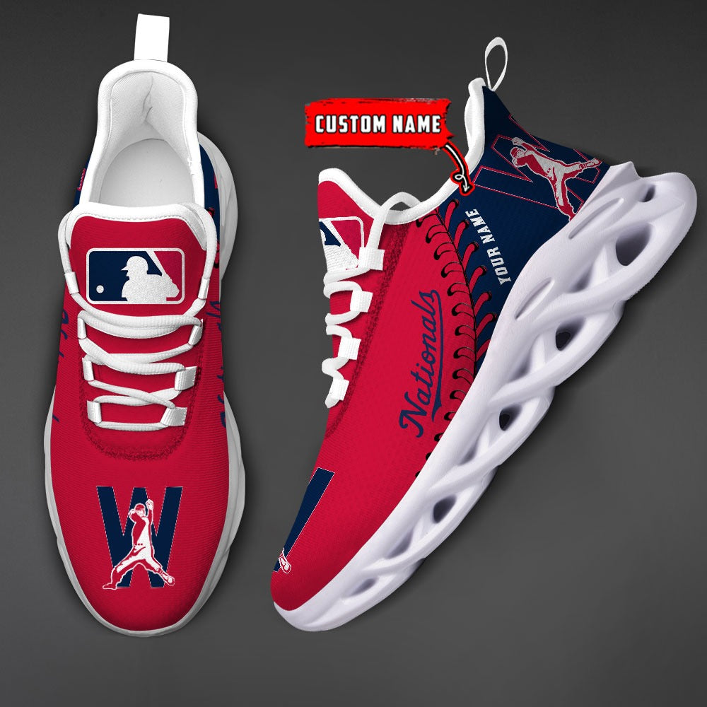 Ideafootwear Washington Nationals MLB Max Soul Shoes Sneakers For Men And Women