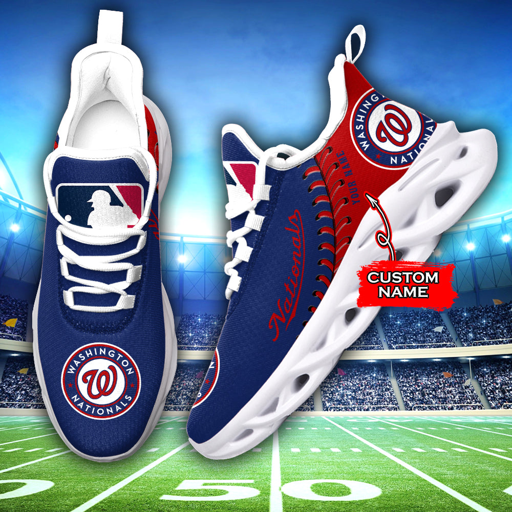 Ideafootwear Washington Nationals MLB Max Soul Shoes Sneakers For Men And Women