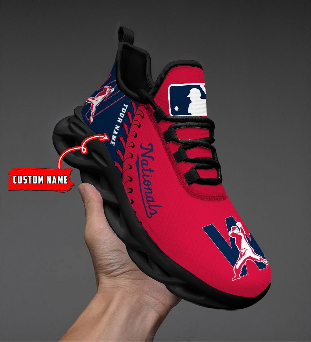 Ideafootwear Washington Nationals MLB Max Soul Shoes Sneakers For Men And Women