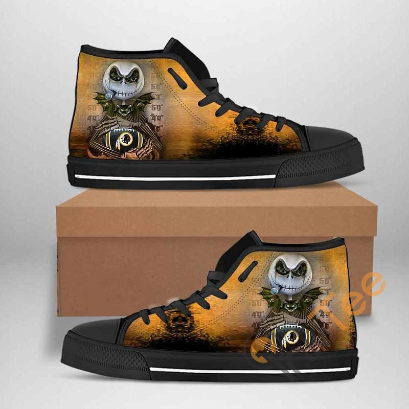 Ideafootwear Washington Redskins High Top Canvas Sneakers Shoes For Men And Women