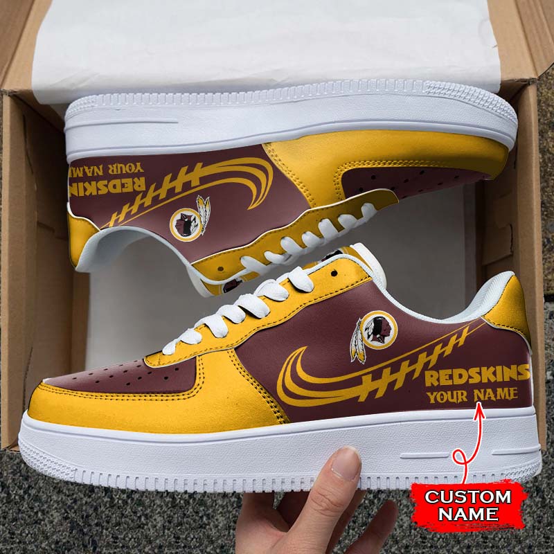 Ideafootwear Washington Redskins NFL Air Low-Top Sneakers Shoes For Men And Women