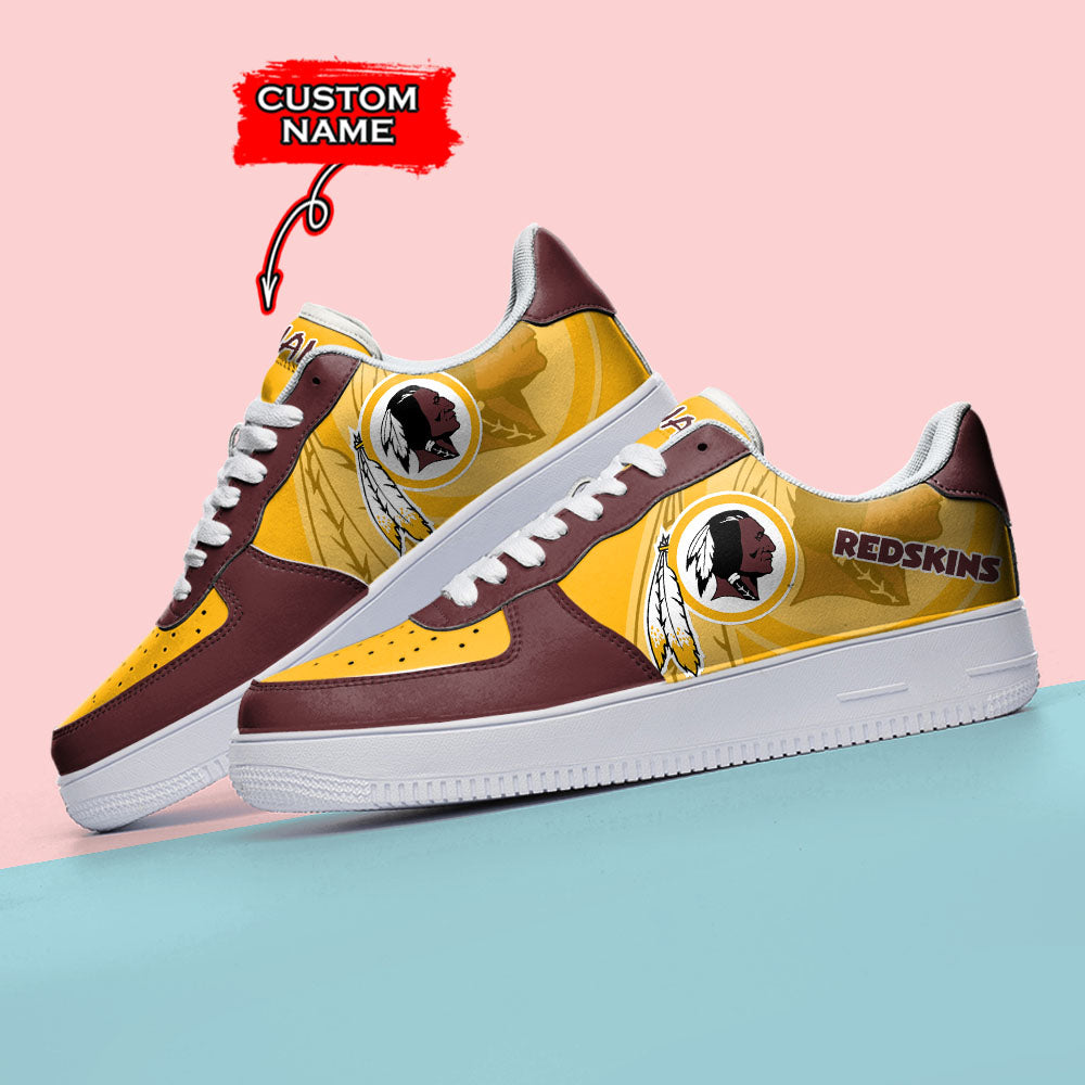 Ideafootwear Washington Redskins NFL Air Low-Top Sneakers Shoes For Men And Women