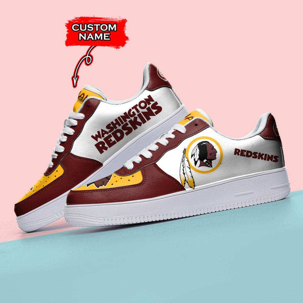 Ideafootwear Washington Redskins NFL Air Low-Top Sneakers Shoes For Men And Women