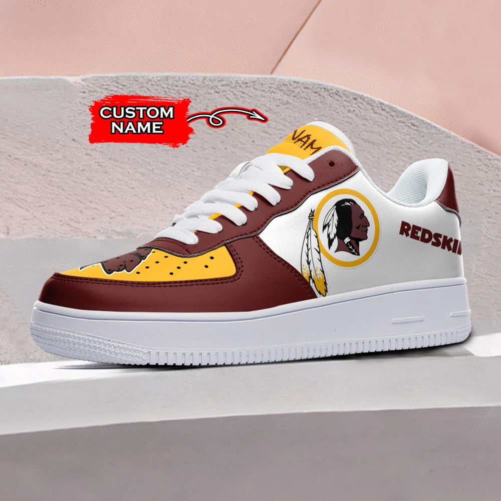 Ideafootwear Washington Redskins NFL Air Low-Top Sneakers Shoes For Men And Women