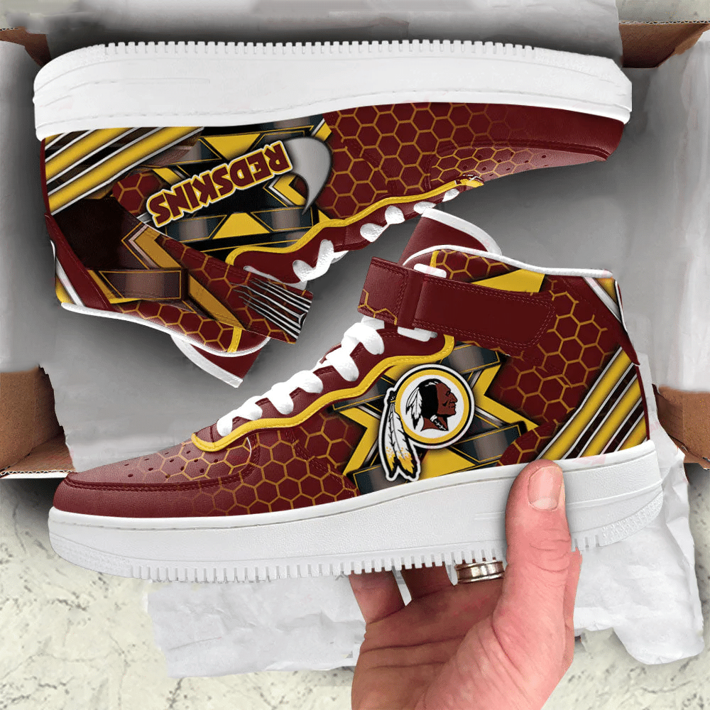 Ideafootwear Washington Redskins NFL Air Low-Top Sneakers Shoes For Men And Women