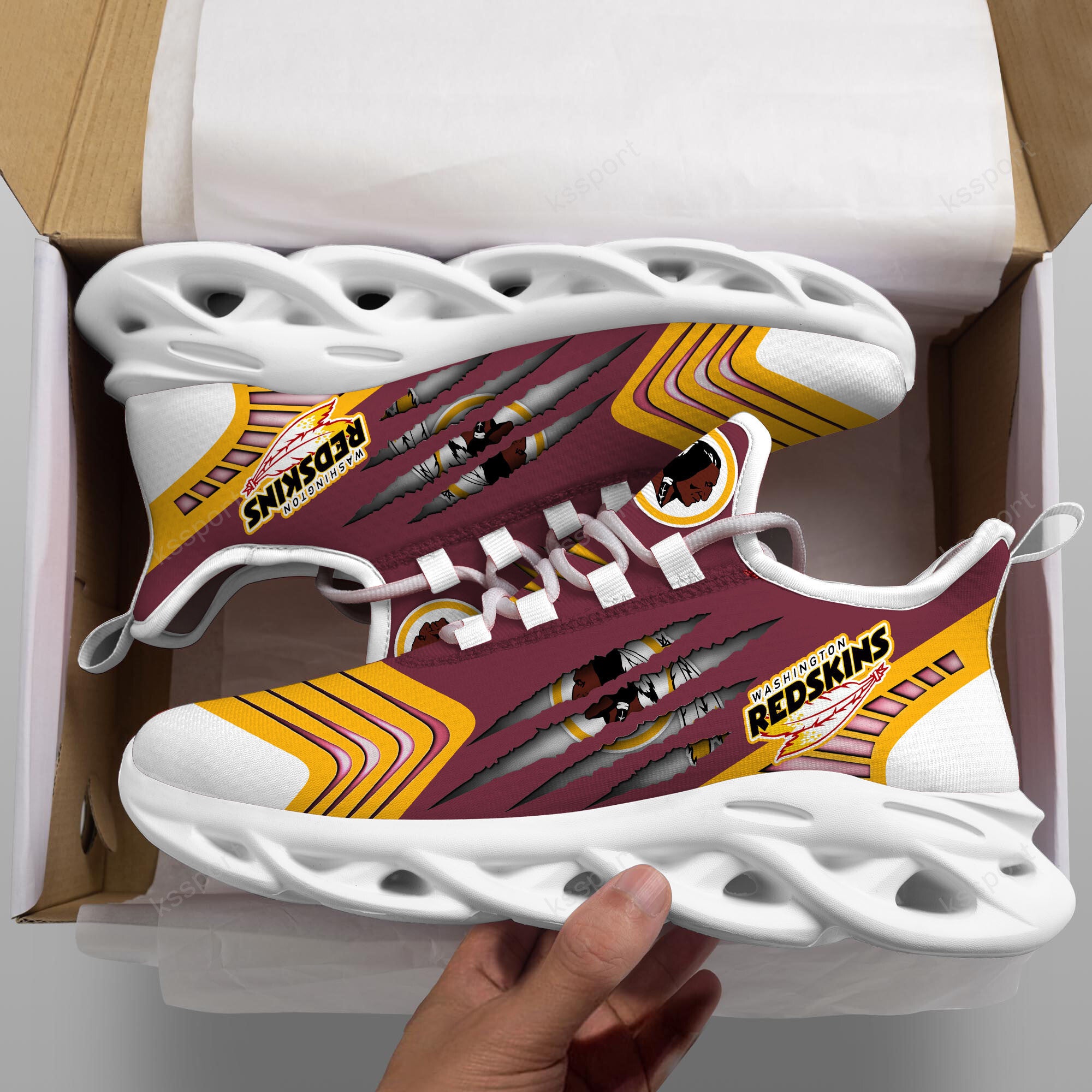 Ideafootwear Washington Redskins NFL Max Soul Shoes Sneakers For Men And Women