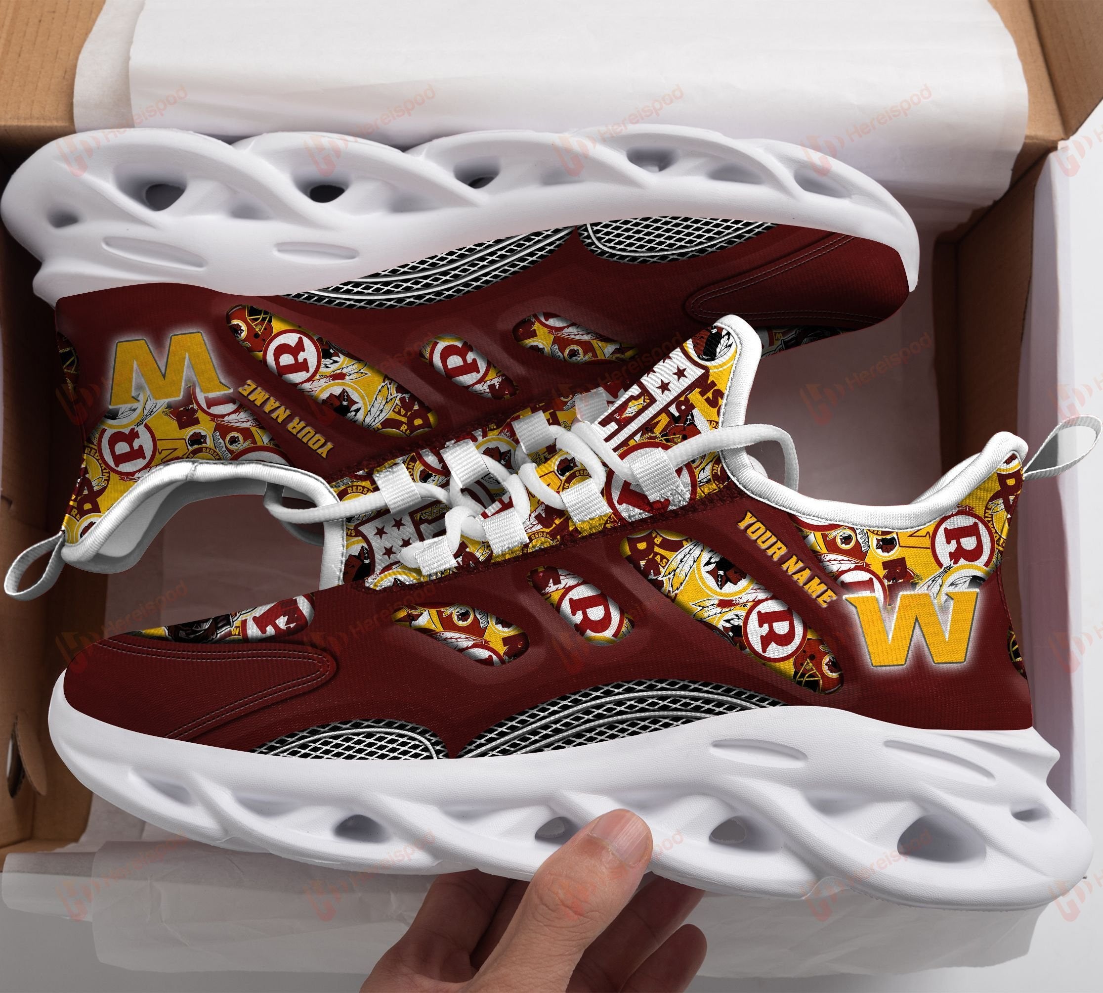 Ideafootwear Washington Redskins NFL Max Soul Shoes Sneakers For Men And Women