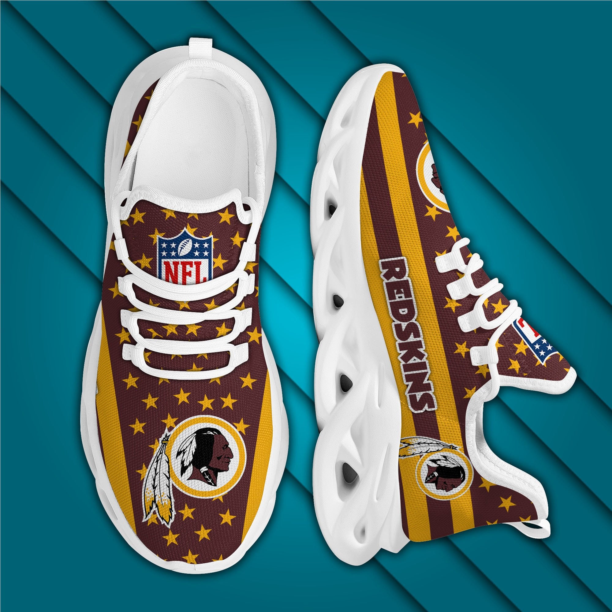 Ideafootwear Washington Redskins NFL Max Soul Shoes Sneakers For Men And Women