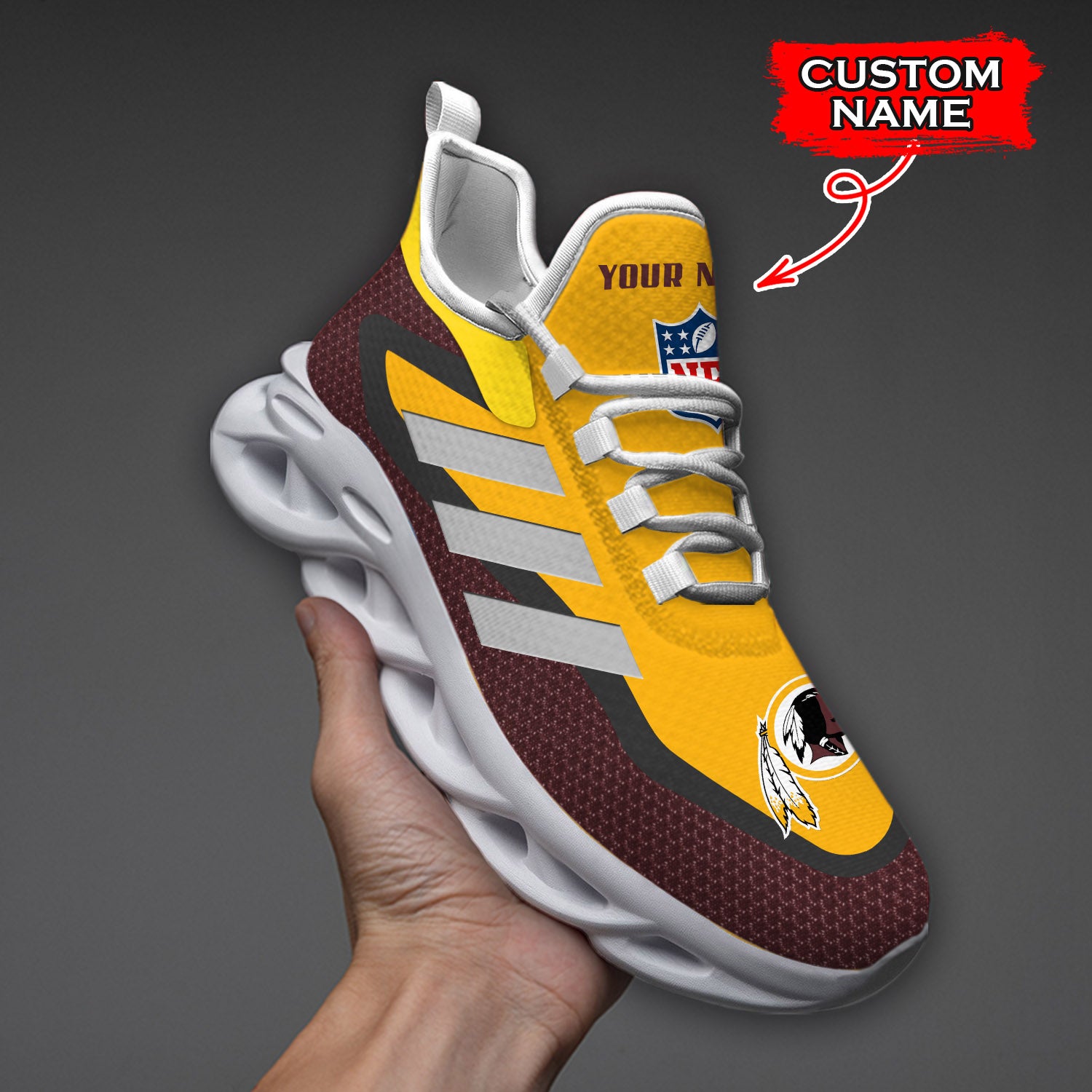 Ideafootwear Washington Redskins NFL Max Soul Shoes Sneakers For Men And Women