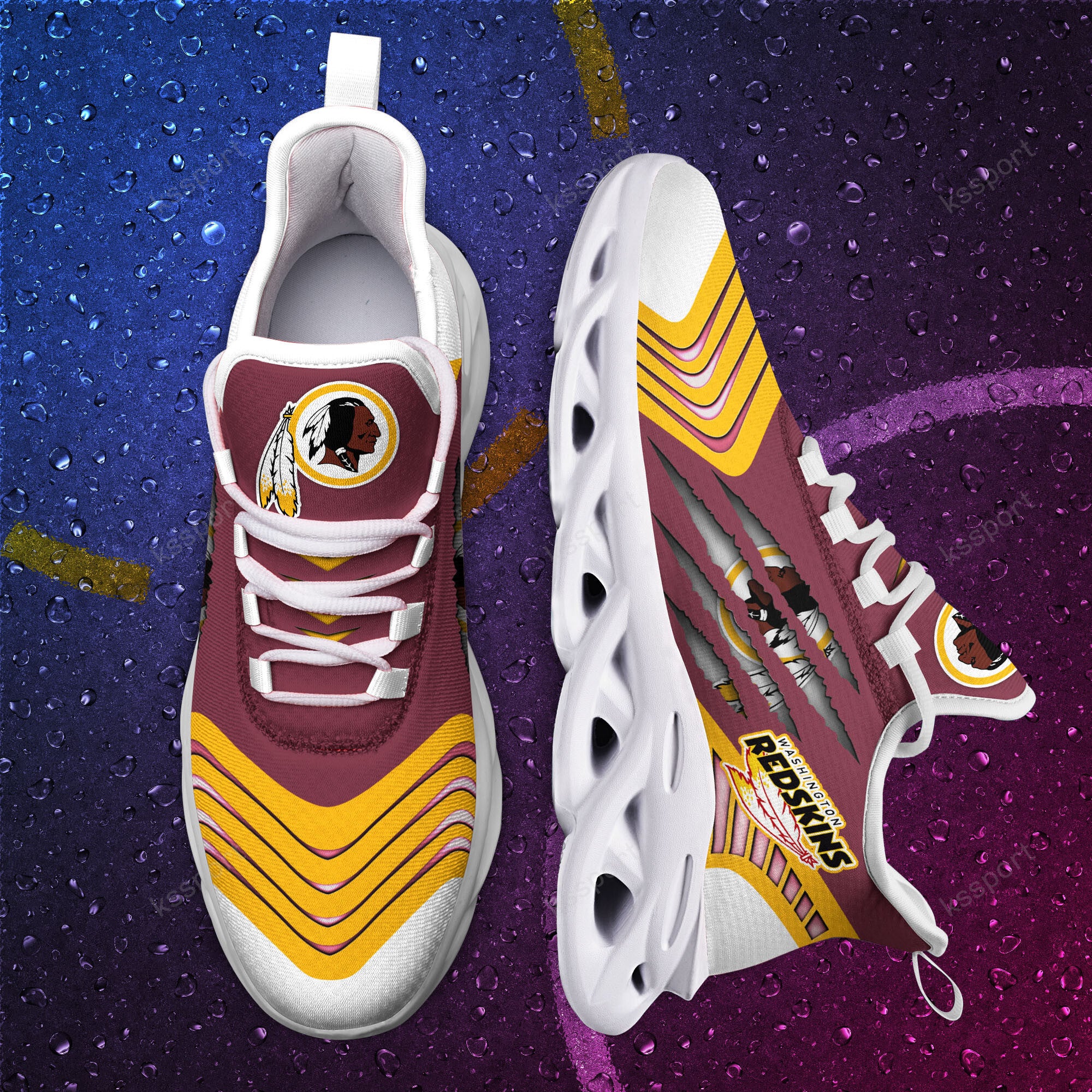 Ideafootwear Washington Redskins NFL Max Soul Shoes Sneakers For Men And Women