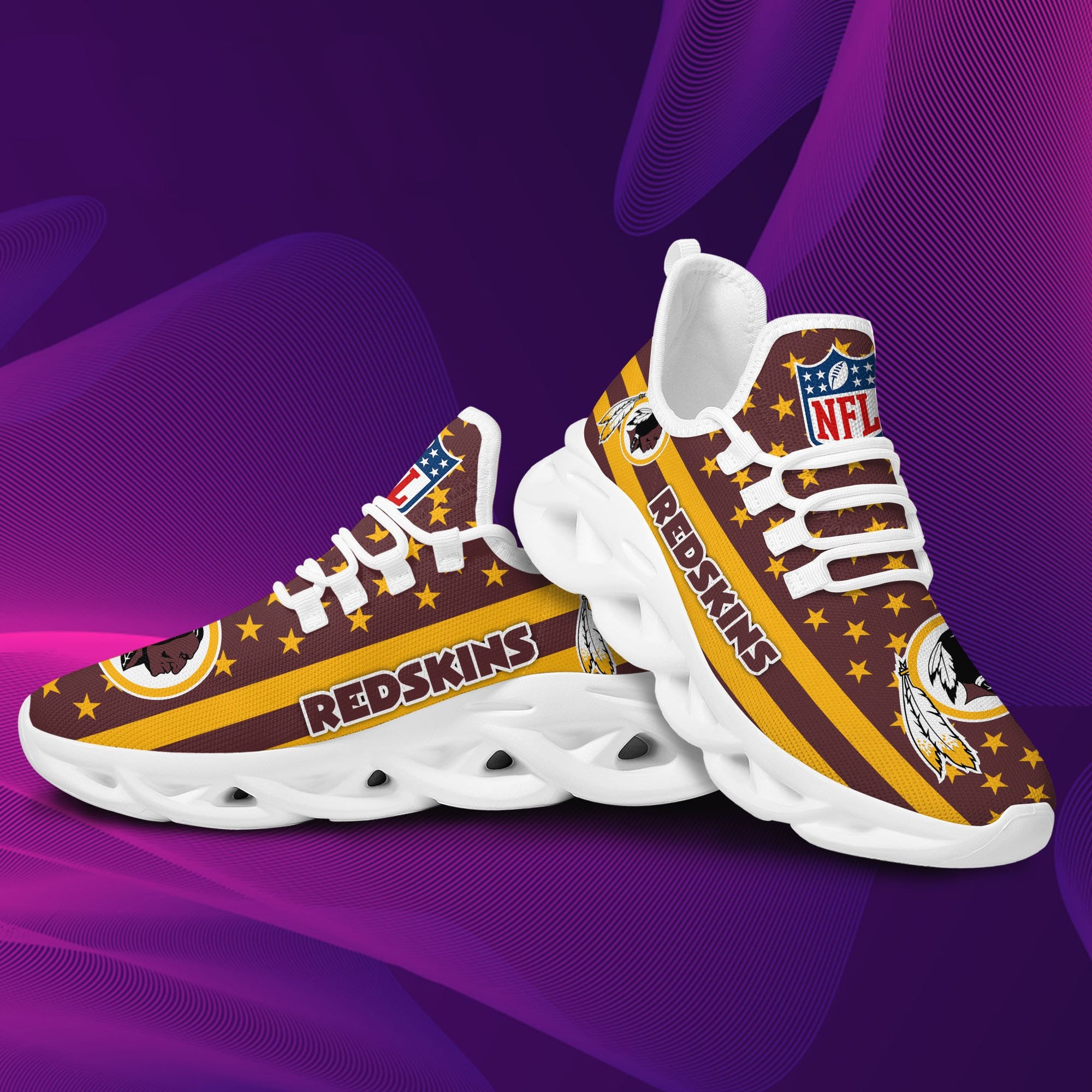 Ideafootwear Washington Redskins NFL Max Soul Shoes Sneakers For Men And Women