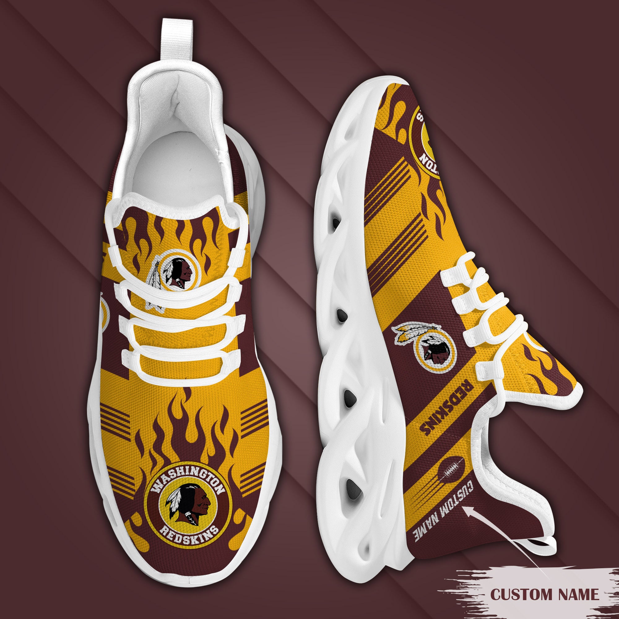 Ideafootwear Washington Redskins NFL Max Soul Shoes Sneakers For Men And Women