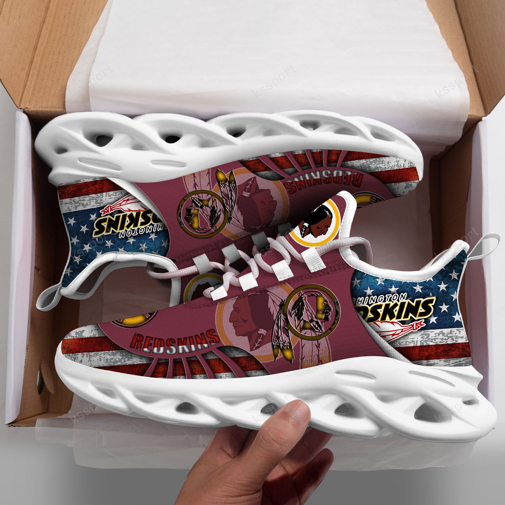 Ideafootwear Washington Redskins NFL Max Soul Shoes Sneakers For Men And Women