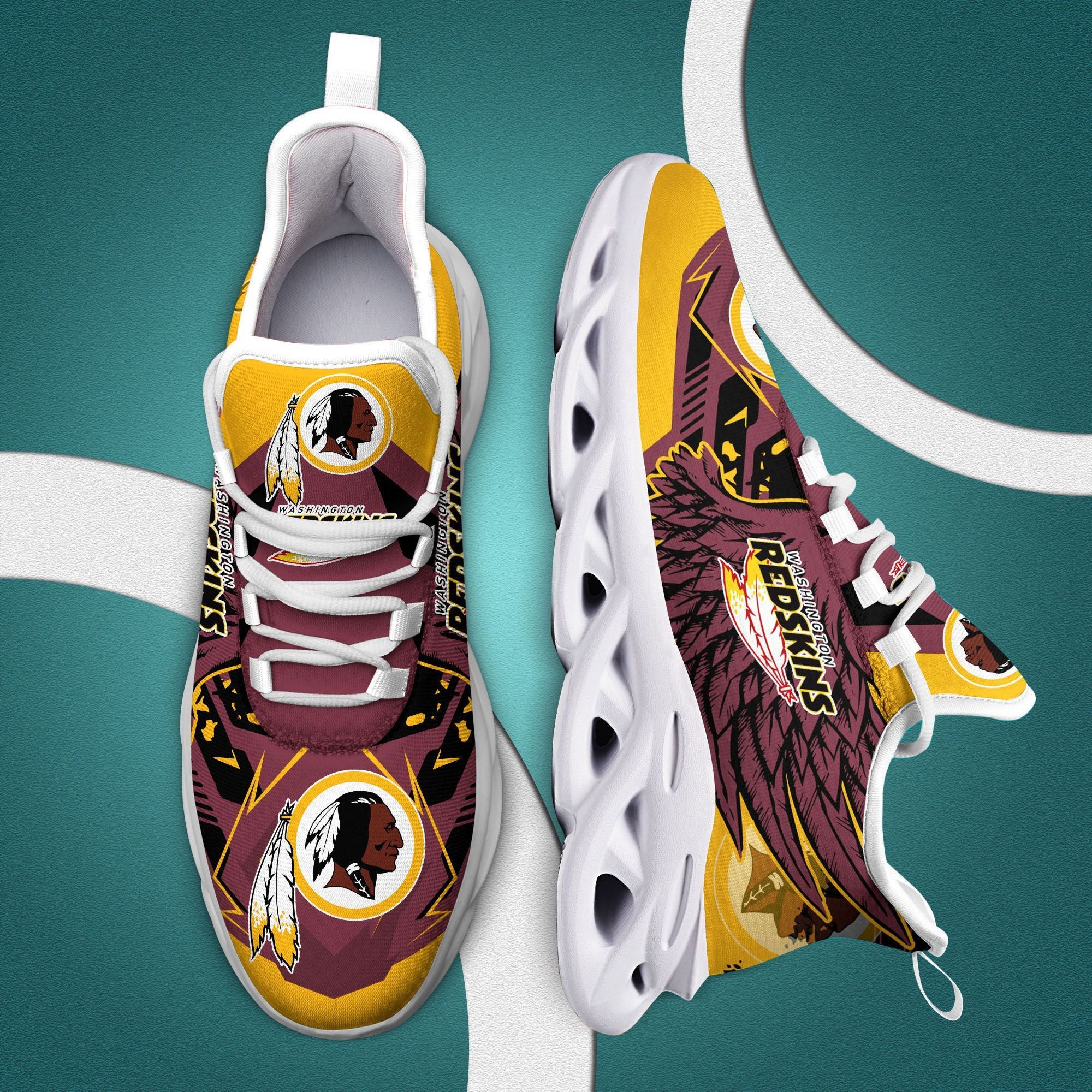Ideafootwear Washington Redskins NFL Max Soul Shoes Sneakers For Men And Women