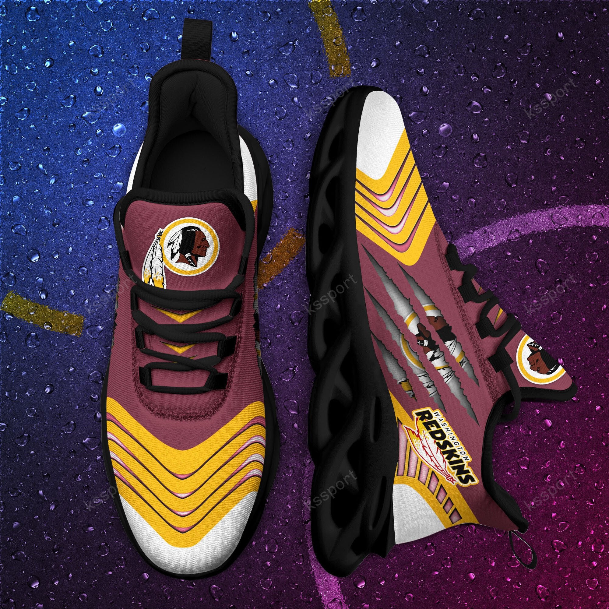 Ideafootwear Washington Redskins NFL Max Soul Shoes Sneakers For Men And Women