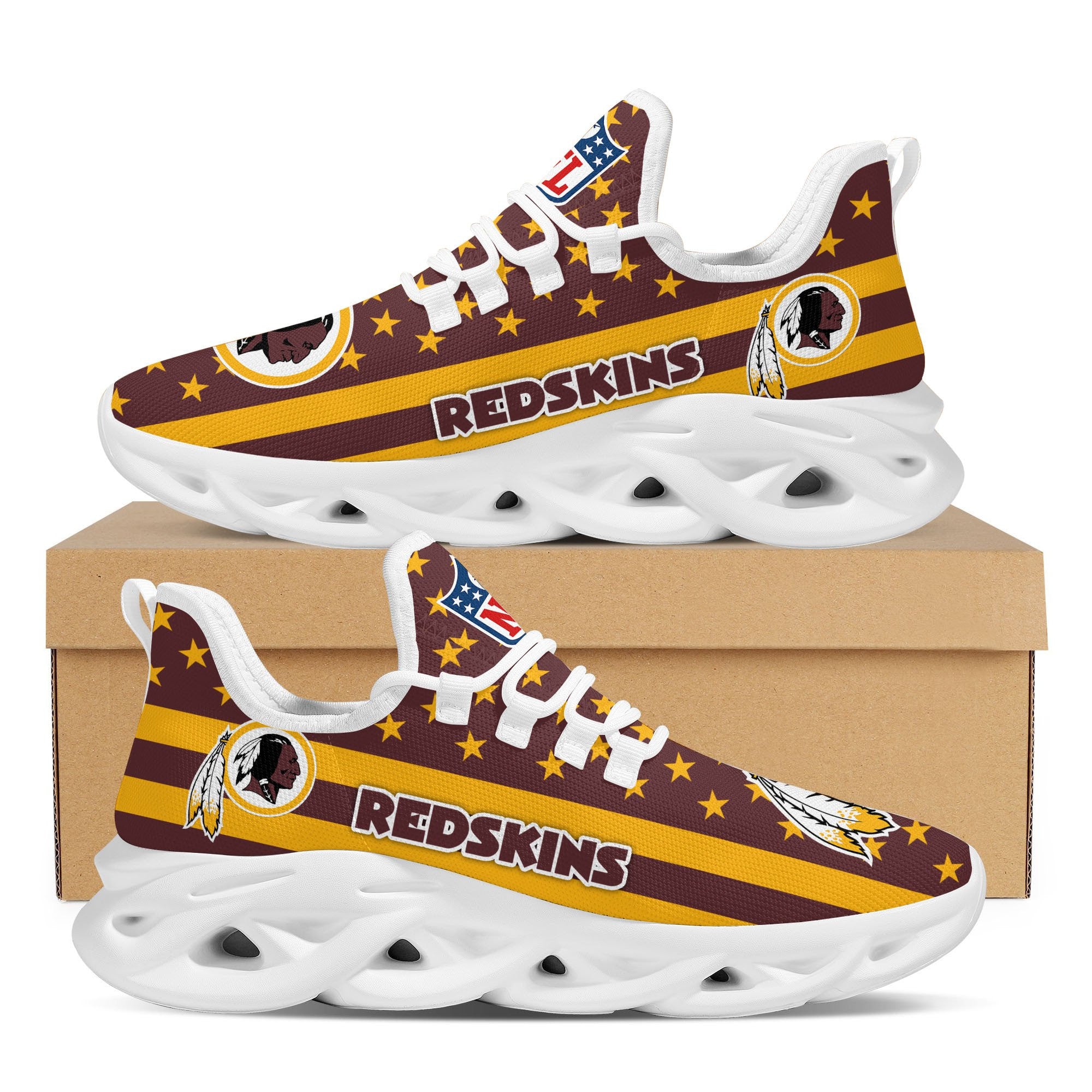 Ideafootwear Washington Redskins NFL Max Soul Shoes Sneakers For Men And Women