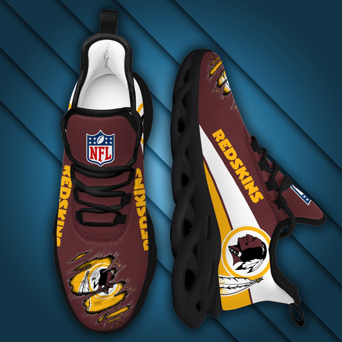 Ideafootwear Washington Redskins NFL Max Soul Shoes Sneakers For Men And Women