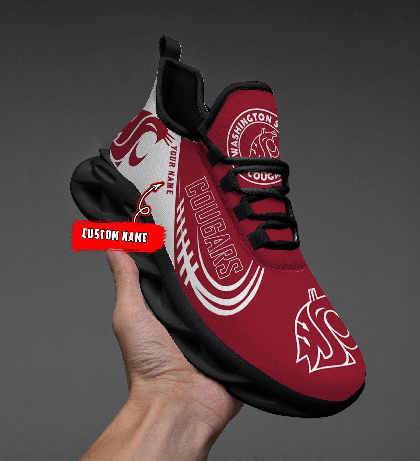 Ideafootwear Washington State Cougars Max Soul Shoes Sneakers For Men And Women