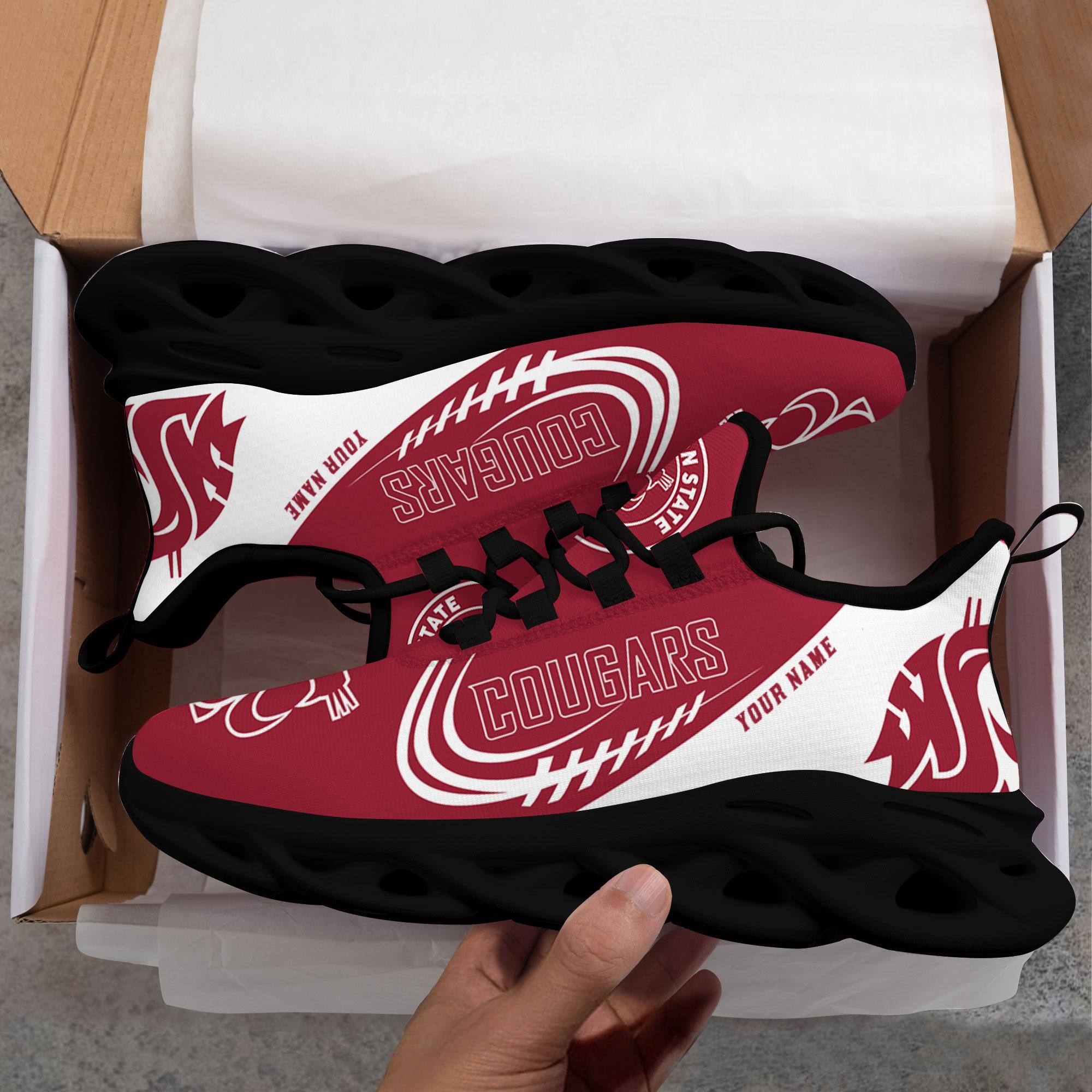 Ideafootwear Washington State Cougars Max Soul Shoes Sneakers For Men And Women
