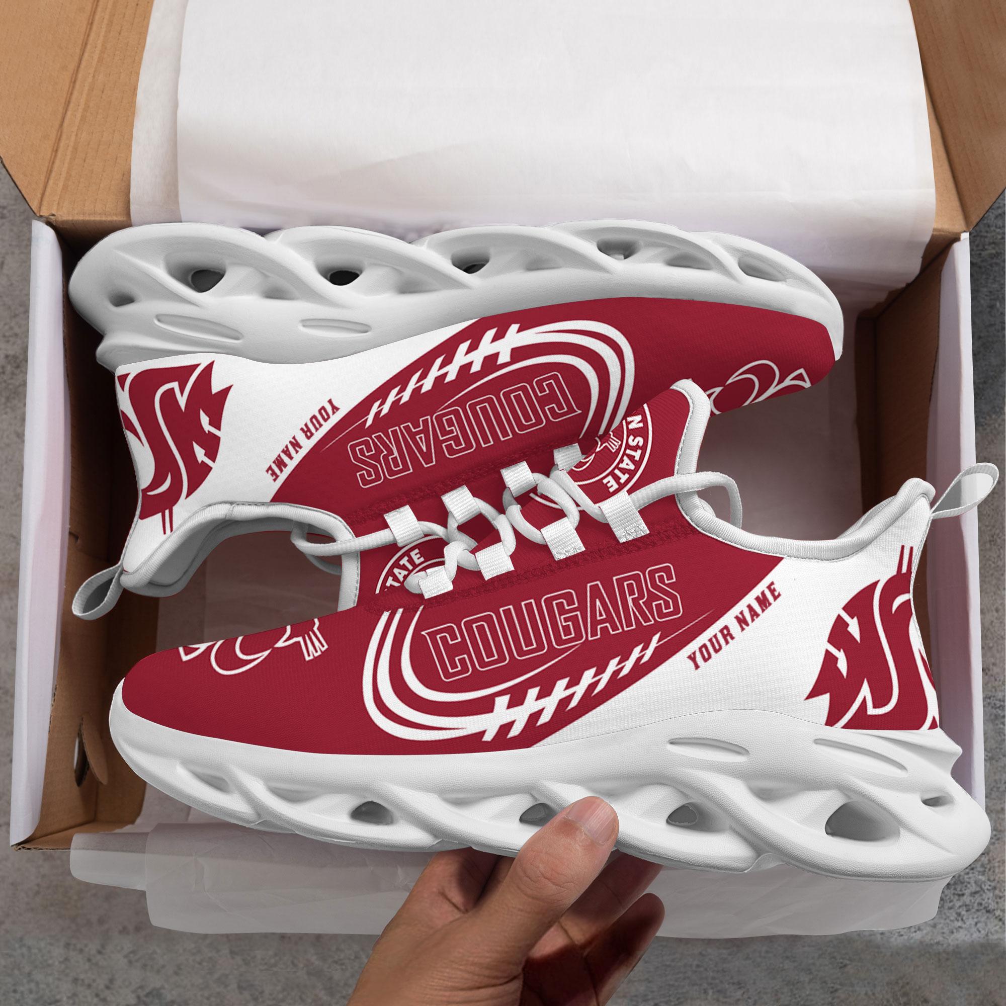 Ideafootwear Washington State Cougars Max Soul Shoes Sneakers For Men And Women