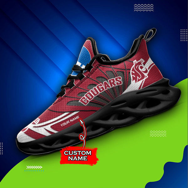 Ideafootwear Washington State Cougars NCAA Max Soul Shoes Sneakers For Men And Women