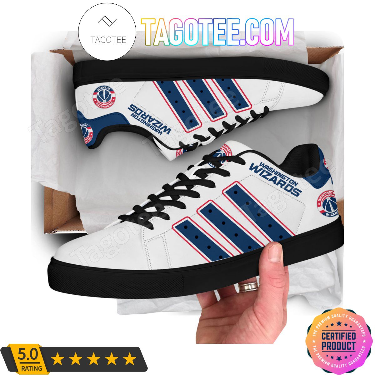 Ideafootwear Washington Wizards Skate Stan Shoes Sneakes For Men And Women