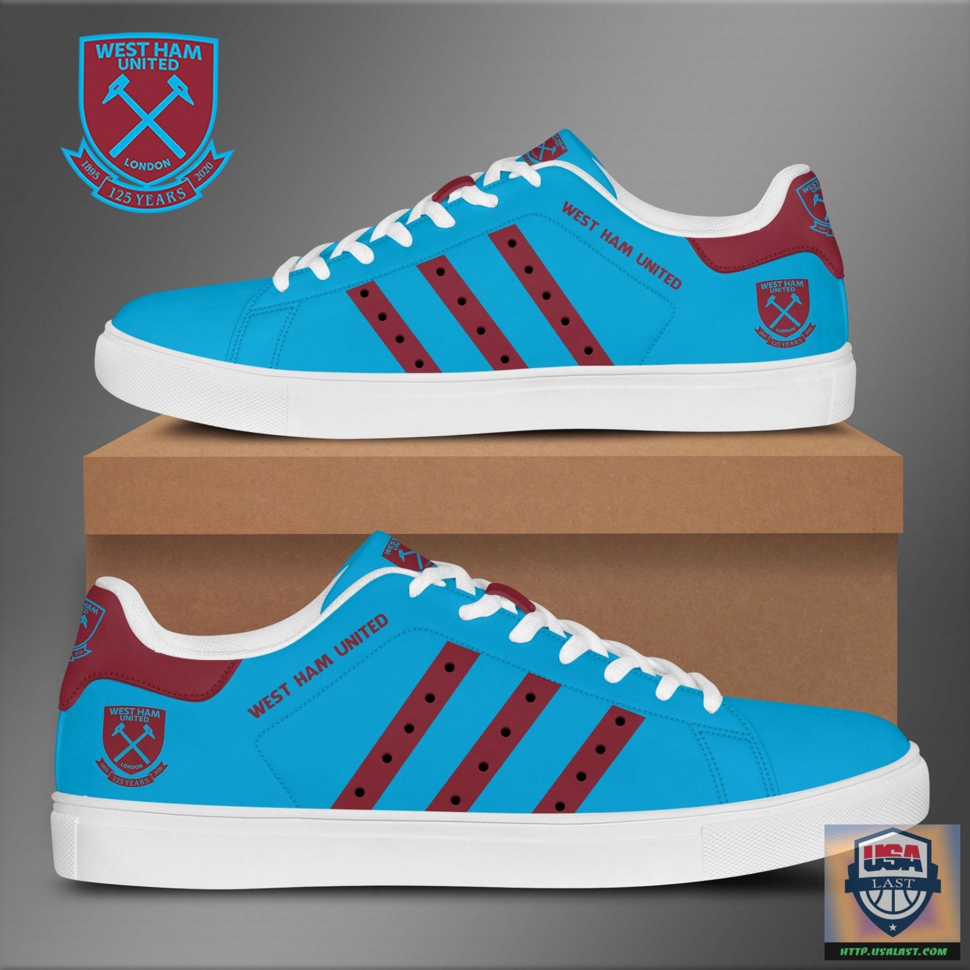 Ideafootwear West Ham United FC Skate Stan Shoes Sneakes For Men And Women