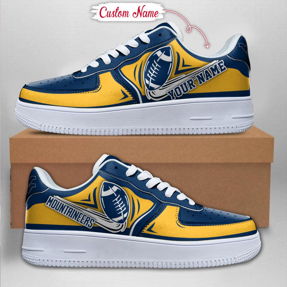 Ideafootwear West Virginia Mountaineers NCAA Air Low-Top Sneakers Shoes For Men And Women