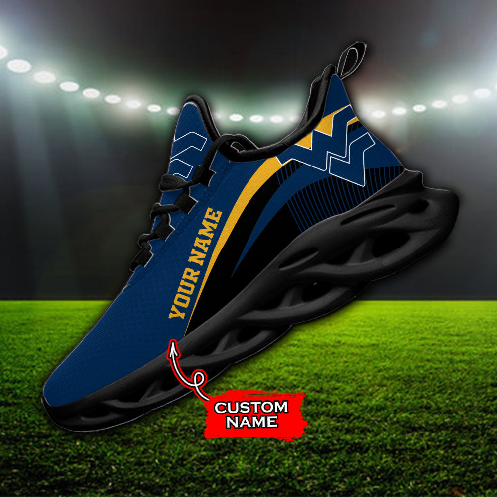 Ideafootwear West Virginia Mountaineers NCAA Max Soul Shoes Sneakers For Men And Women