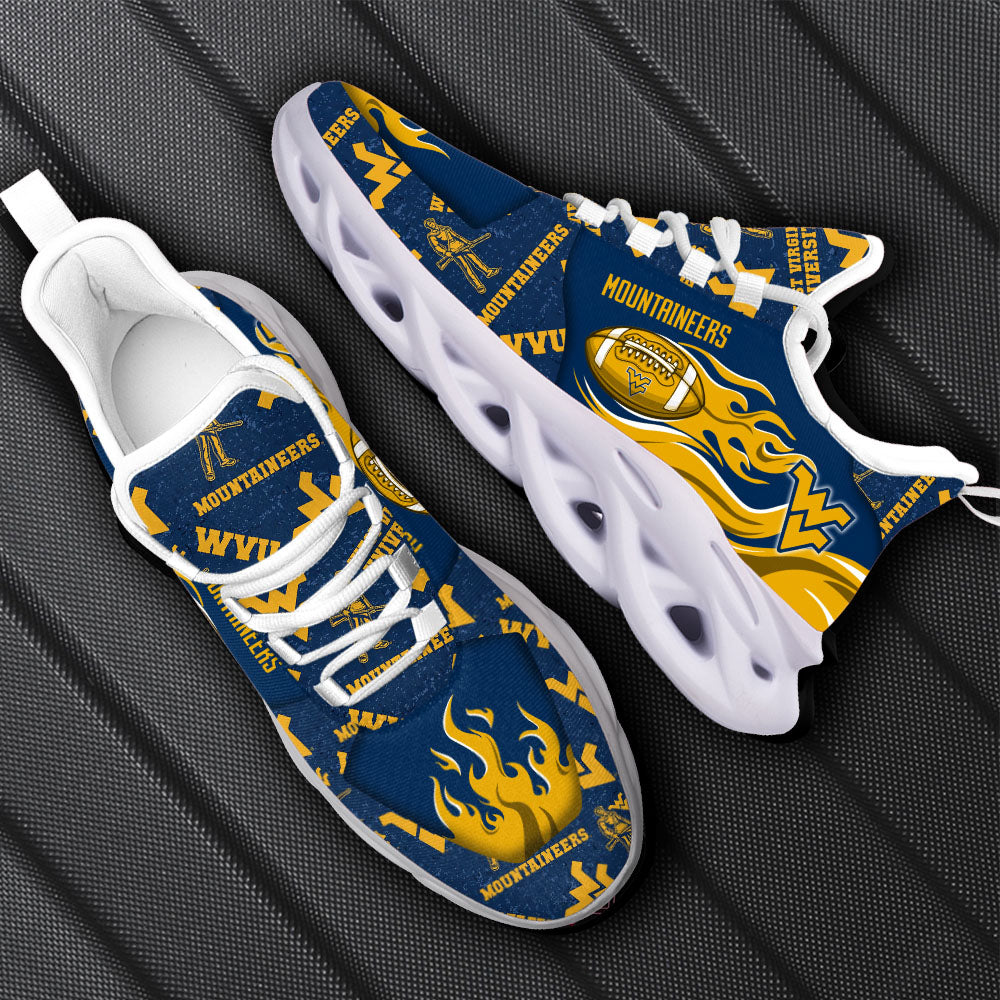 Ideafootwear West Virginia Mountaineers NCAA Max Soul Shoes Sneakers For Men And Women