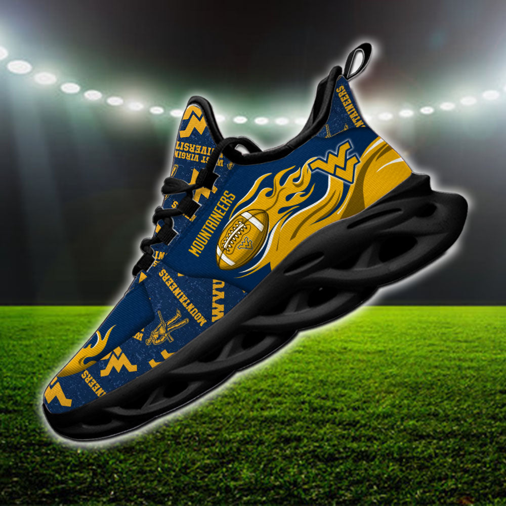 Ideafootwear West Virginia Mountaineers NCAA Max Soul Shoes Sneakers For Men And Women