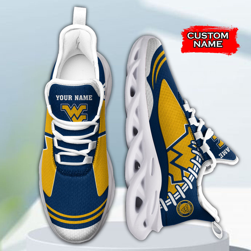 Ideafootwear West Virginia Mountaineers NCAA Max Soul Shoes Sneakers For Men And Women