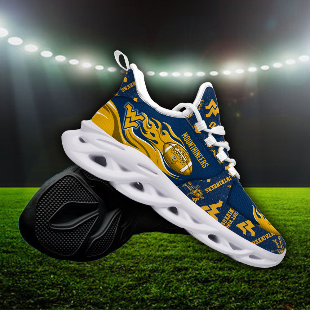 Ideafootwear West Virginia Mountaineers NCAA Max Soul Shoes Sneakers For Men And Women