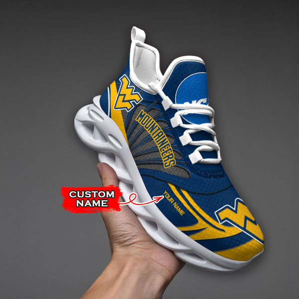 Ideafootwear West Virginia Mountaineers NCAA Max Soul Shoes Sneakers For Men And Women
