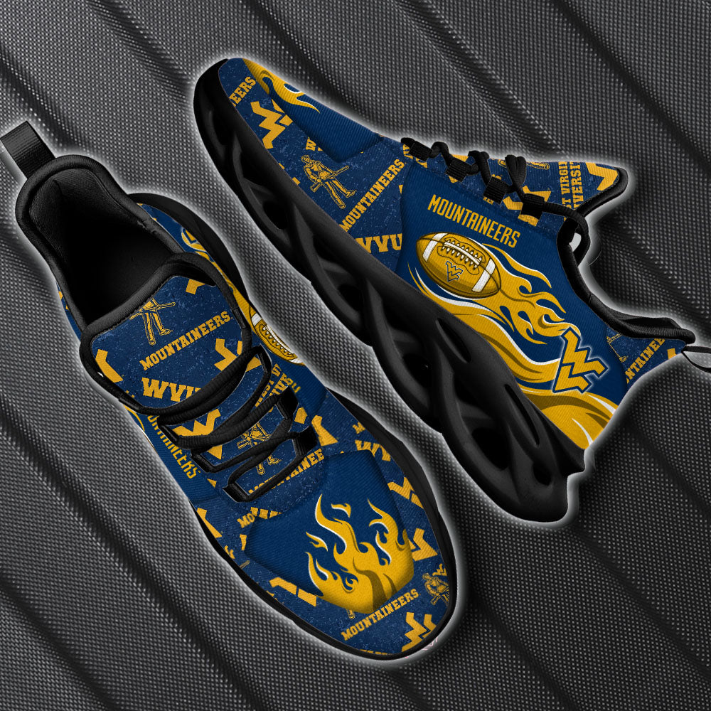 Ideafootwear West Virginia Mountaineers NCAA Max Soul Shoes Sneakers For Men And Women