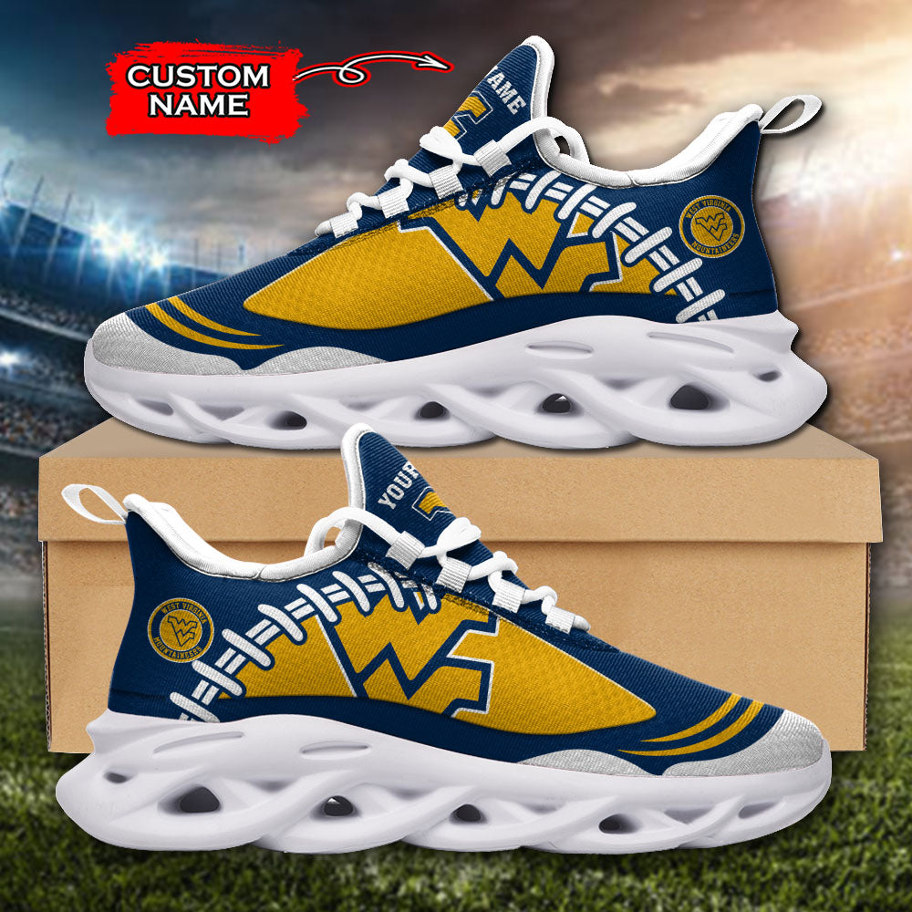 Ideafootwear West Virginia Mountaineers NCAA Max Soul Shoes Sneakers For Men And Women