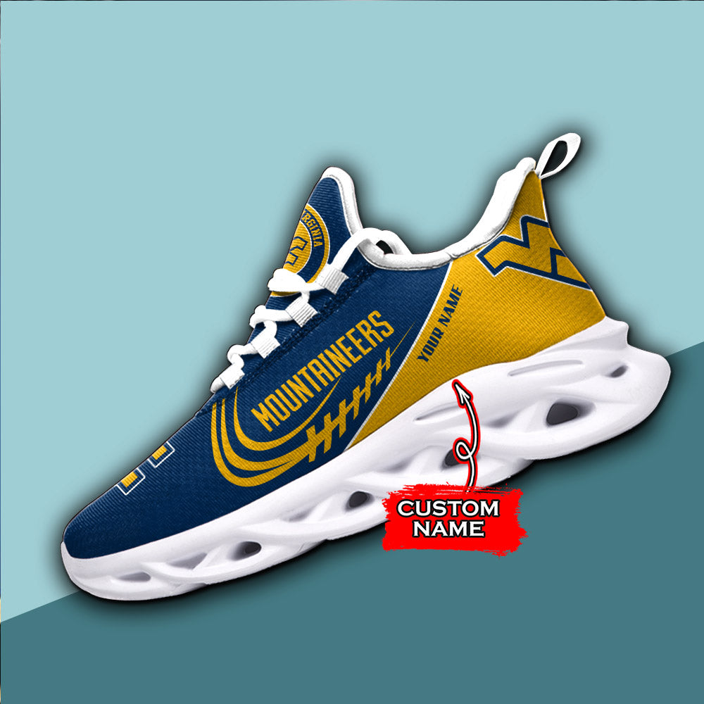 Ideafootwear West Virginia Mountaineers NCAA Max Soul Shoes Sneakers For Men And Women
