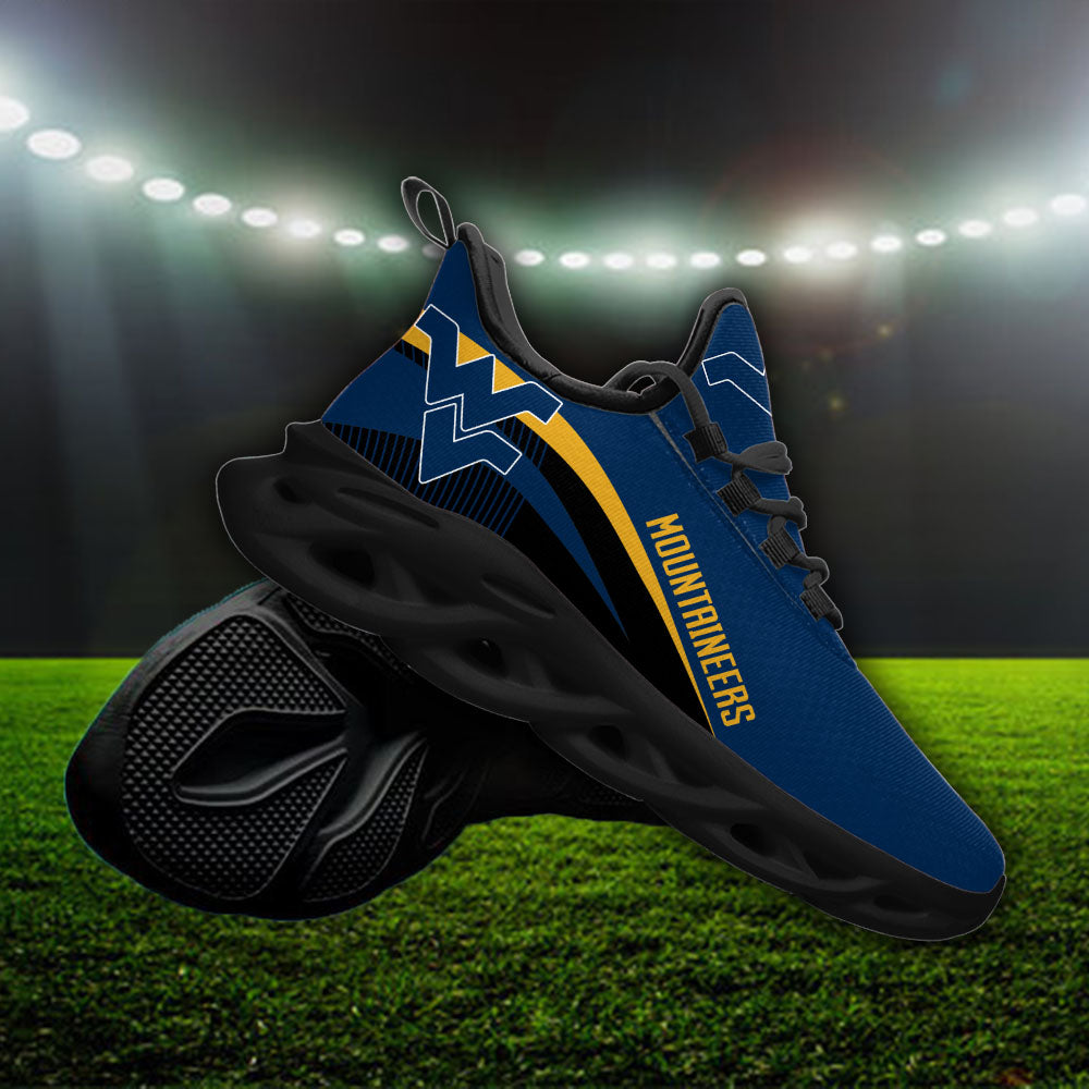 Ideafootwear West Virginia Mountaineers NCAA Max Soul Shoes Sneakers For Men And Women