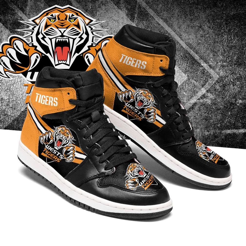 Ideafootwear Wests Tigers NRL AJ1 High Sneakers Shoes For Men And Women