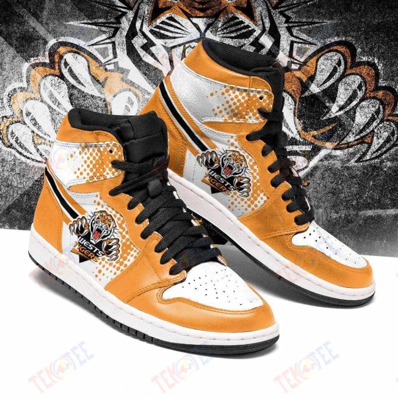 Ideafootwear Wests Tigers NRL AJ1 High Sneakers Shoes For Men And Women
