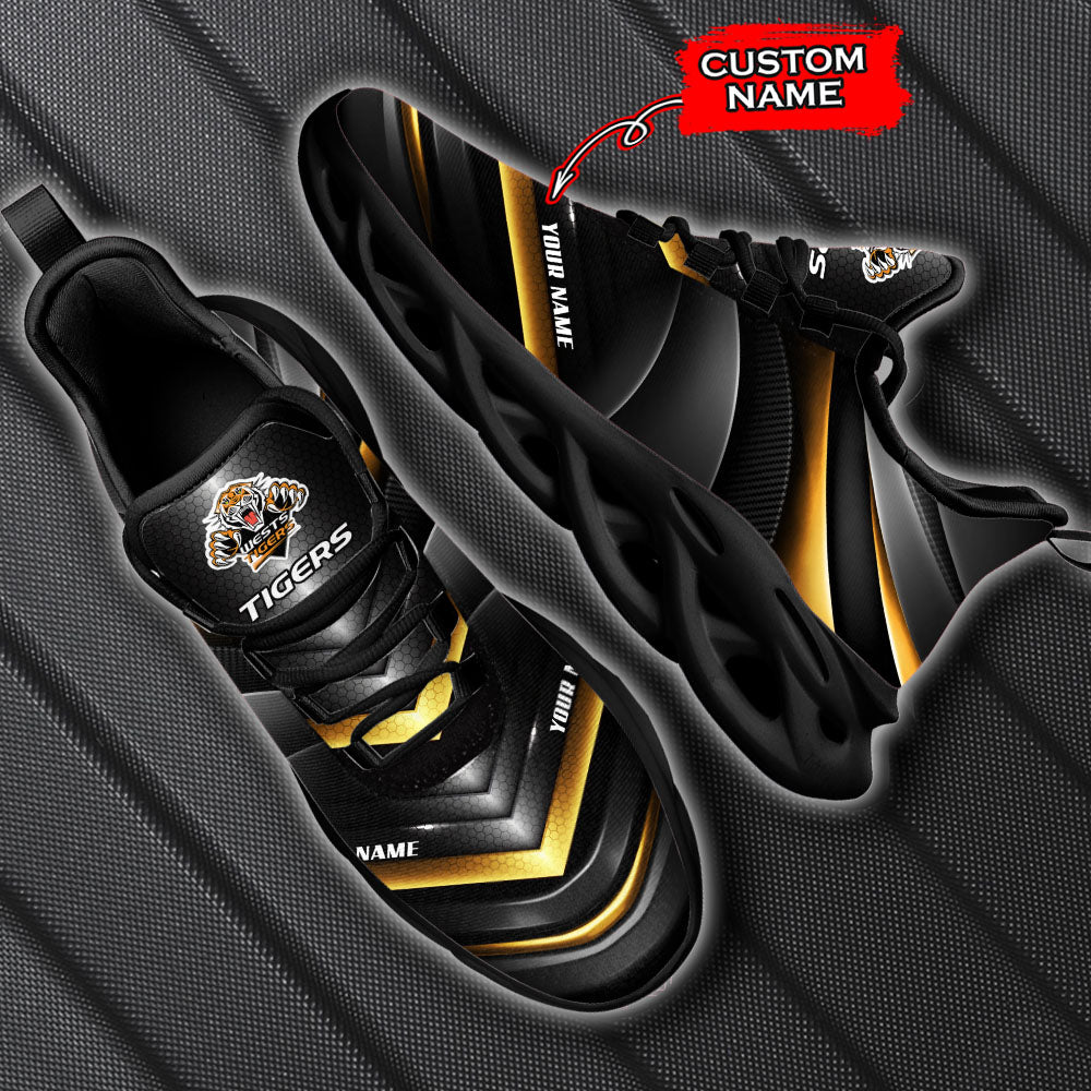 Ideafootwear Wests Tigers NRL Max Soul Shoes Sneakers For Men And Women